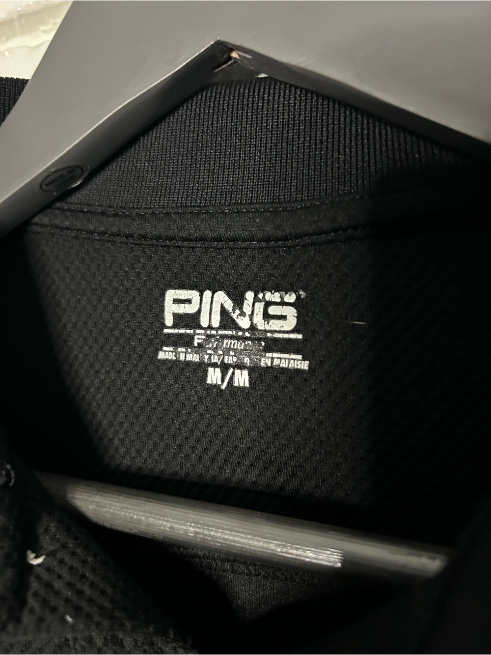 PING Men's Black Long-Sleeve Performance Polo - Picture 2 of 3